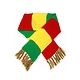 Sjaal gebreid rood/geel/groen 160 x 18 cm
