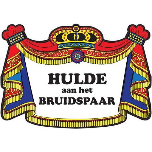 Huldeschild bruidspaar