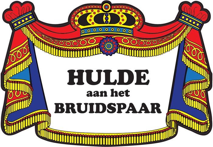 Huldeschild bruidspaar