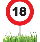 Verkeersbord 18 jaar Tuin