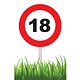 Verkeersbord 18 jaar Tuin