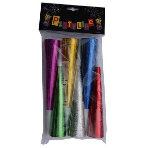 Party Toeters Metallic klein  - 6 Stuks