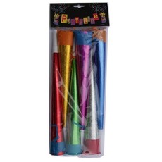 Grote Feesttoeters Metallic - 6 Stuks