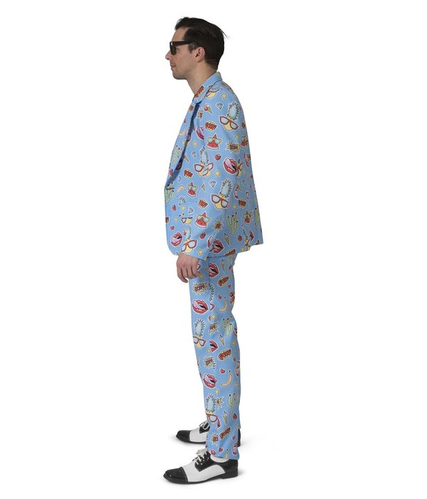 Feestpak Komische Print Heren