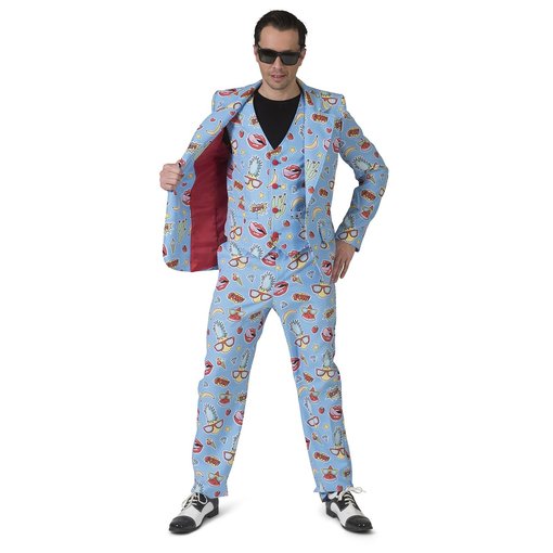 Feestpak Komische Print Heren
