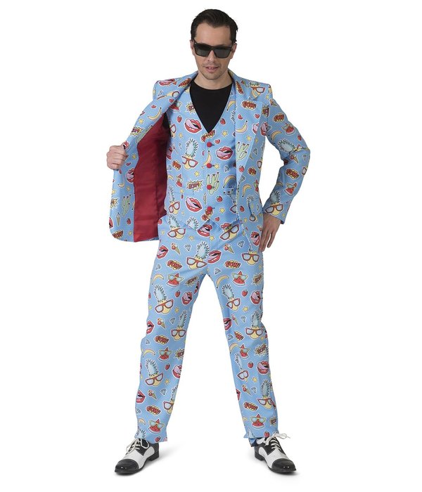 Feestpak Komische Print Heren
