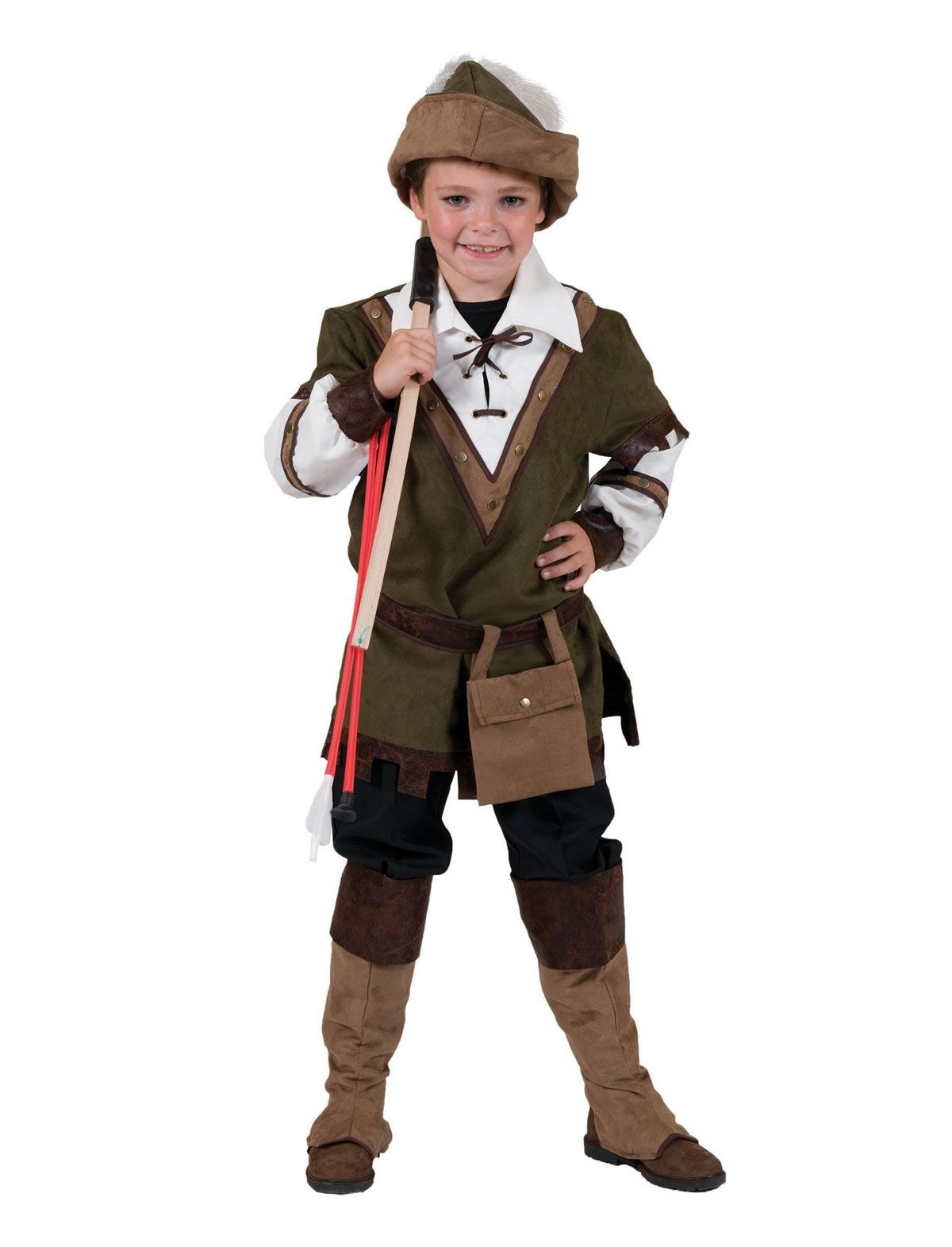 Robin Hood Kostuum Kind Donkergroen afbeelding