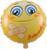 Folieballon Smiley Beterschap 45cm