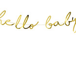 Hello Baby Letterbanner goud