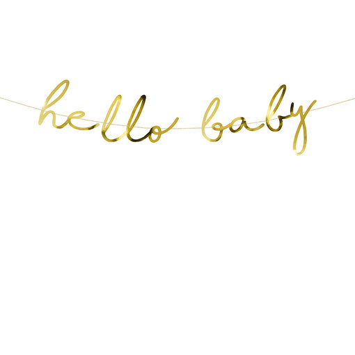 Hello Baby Letterbanner goud
