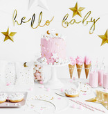 Hello Baby Letterbanner goud