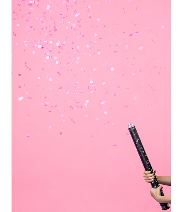 Gender reveal confetti kanon Pink - Ready to pop 60cm