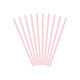Papieren rietjes roze met witte stipjes 10 stuks