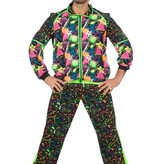 Fout Neon trainingspak 80´s Volwassenen