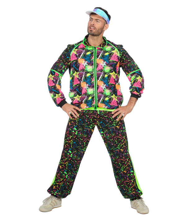 Fout Neon trainingspak 80´s Volwassenen