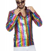 Disco Overhemd Regenboog