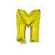 Folieballon Letter 'M' Goud Met Stokje