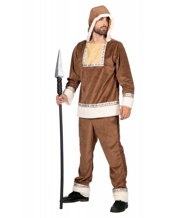 Eskimo Kostuum Anvik Bruin Man