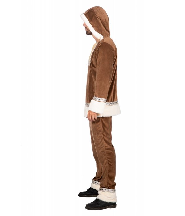 Eskimo Kostuum Anvik Bruin Man