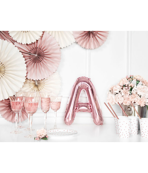 Folieballon A rose goud 35cm
