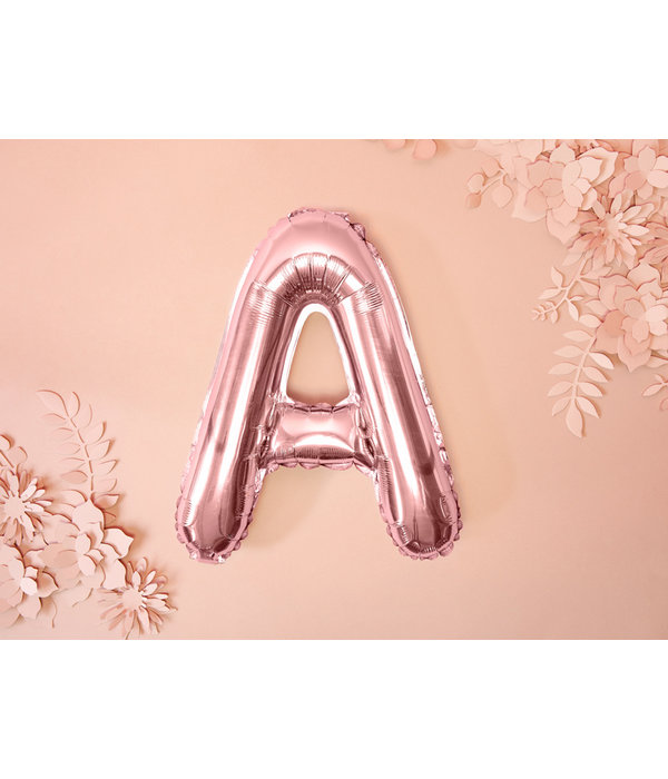 Folieballon A rose goud 35cm