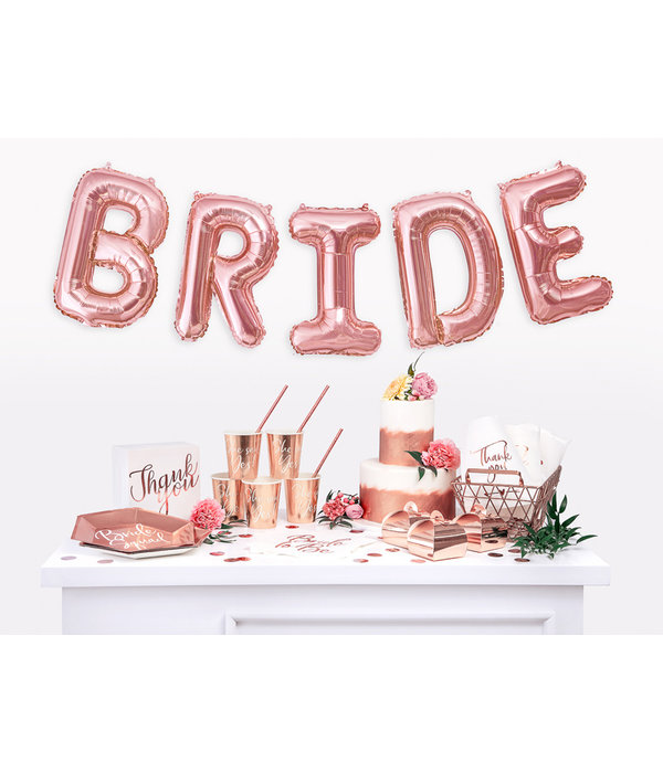 Folieballon B rose goud 35cm