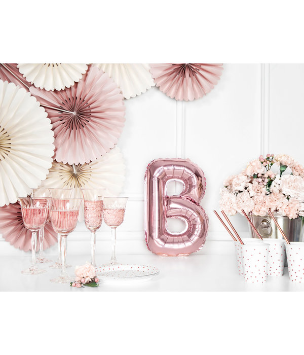 Folieballon B rose goud 35cm