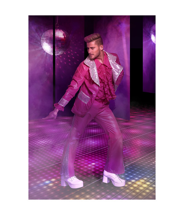 Disco King Kostuum Heren Roze