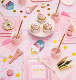 Feesttoeter lichtroze metallic 6 stuks