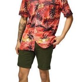 Hawaii Blouse Red Palm