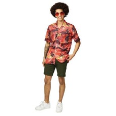 Hawaii Blouse Red Palm