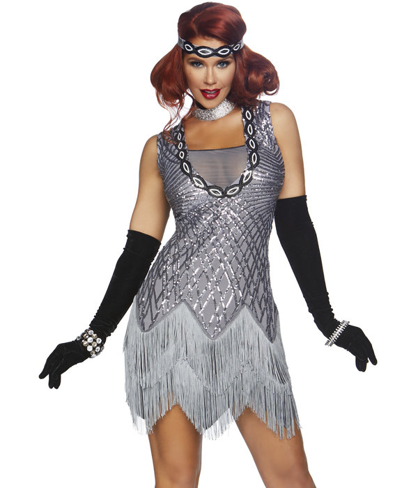 Flapper Jaren 20 Charleston Kostuum Zilver