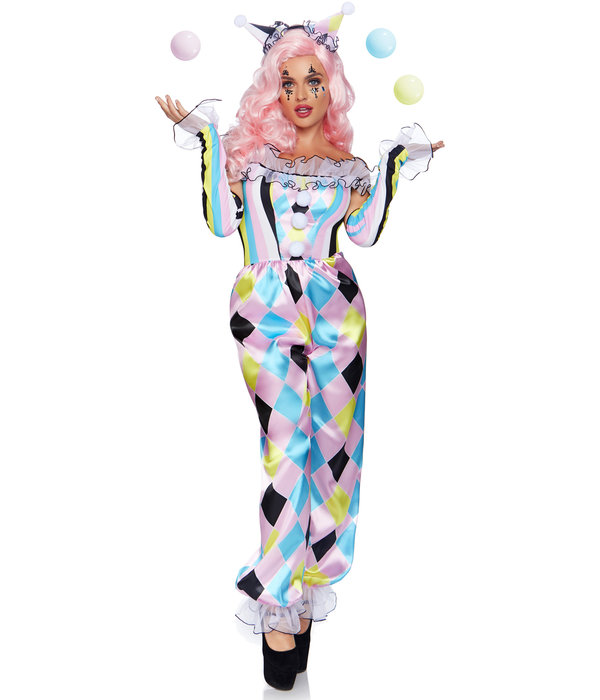 Charmante Pretty Clown Circus Kostuum Vrouw