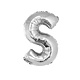Folieballon Zilver Letter 'S' groot