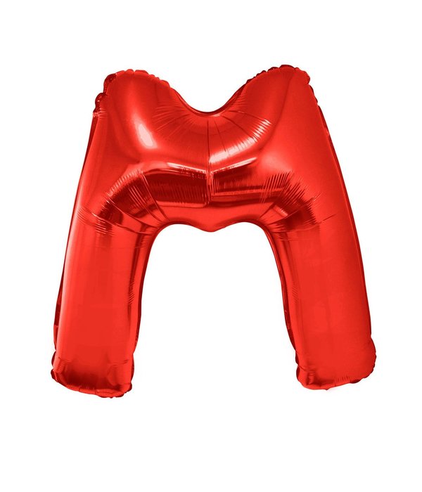 Folieballon Rood Letter 'M' Groot