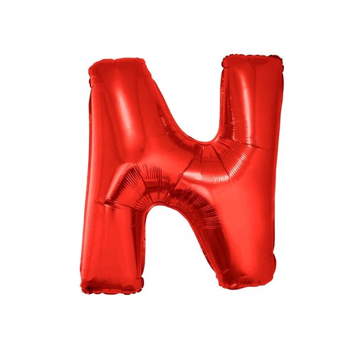 Folieballon Rood Letter 'N' Groot