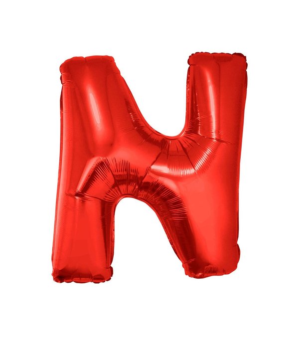 Folieballon Rood Letter 'N' Groot