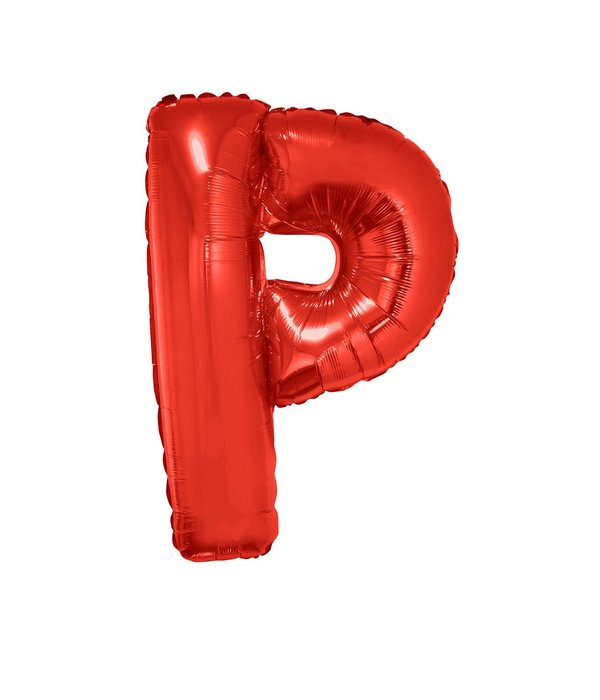 Folieballon Rood Letter 'P' Rood