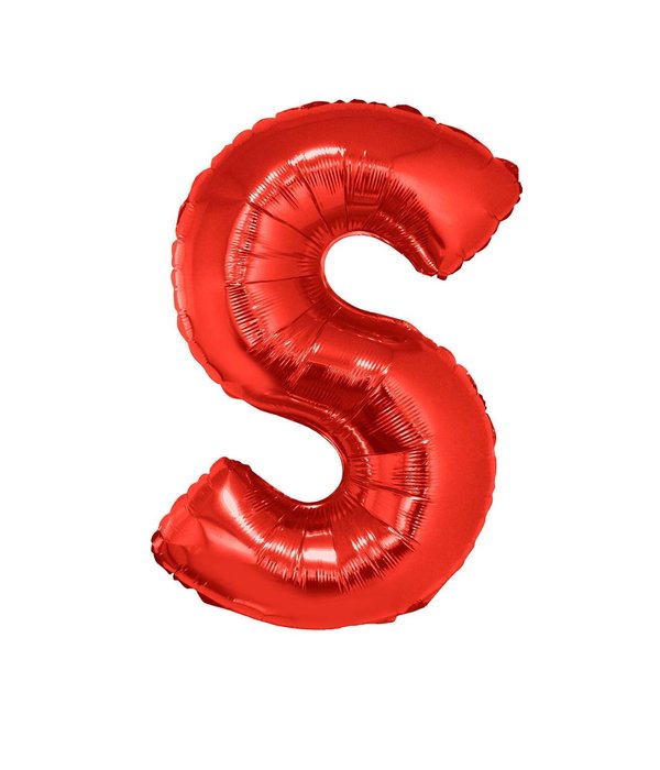 Folieballon Rood Letter 'S' Groot