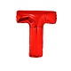 Folieballon Rood Letter 'T' Groot