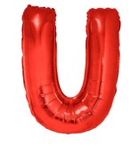 Folieballon Rood Letter 'U' Groot