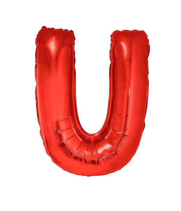Folieballon Rood Letter 'U' Groot
