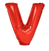 Folieballon Rood Letter 'V' Groot