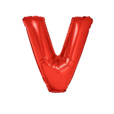 Folieballon Rood Letter 'V' Groot