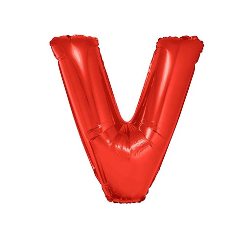 Folieballon Rood Letter 'V' Groot
