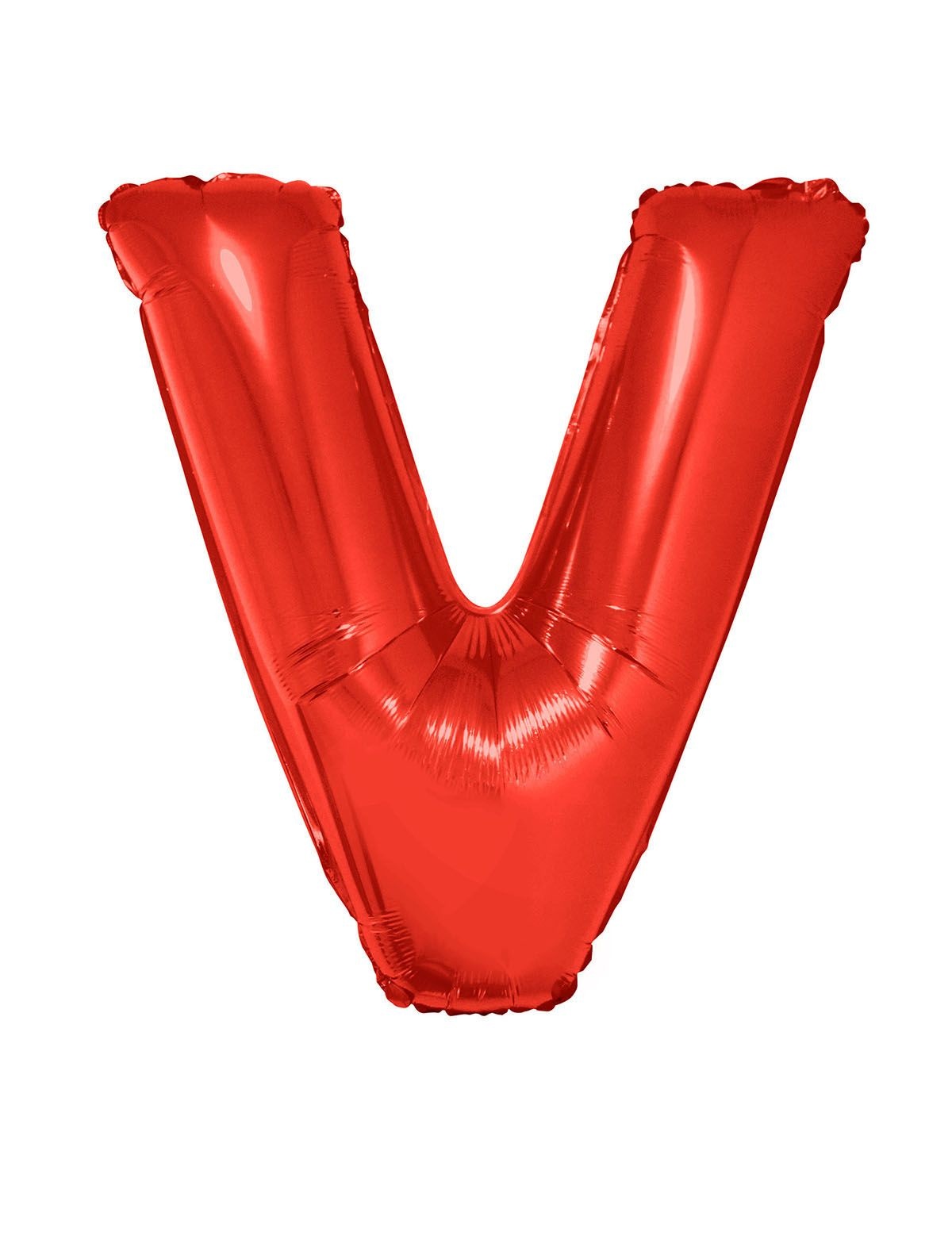 Folieballon Rood Letter &apos;V&apos; Groot afbeelding