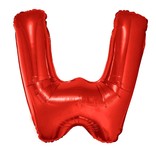 Folieballon Rood Letter 'W' Groot