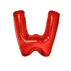 Folieballon Rood Letter 'W' Groot