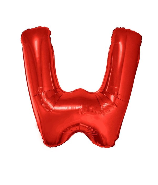 Folieballon Rood Letter 'W' Groot