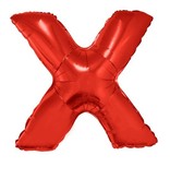 Folieballon Rood Letter 'X' Groot